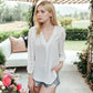 Chiffon Blouse Swiss Dot Long Sleeve Top