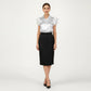 Satin Button Down Blouse with Ruffle Sleeves and Collared Neckline