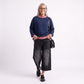 Long Sleeve Contrast Trim Sweatshirt with Polka Dot Details