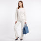 Cable Knit Crew Neck Long Sleeve Pullover Sweater