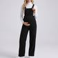 Maternity Corduroy Overall Jumpsuit with Adjustable Straps and Wide Leg Fit