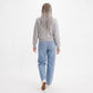 Crewneck Button-Front Knit Cardigan Sweater