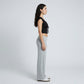 Foldover Waistband Wide-Leg Lounge Trousers