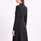 Long Sleeve Double Breasted Blazer Midi Dress with Notched Lapels