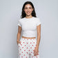Heart Print Wide Leg Lounge Pants Elastic Drawstring Waist Casual Trousers with Pockets
