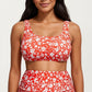 Halter Neck One-Piece Maternity Swimsuit with Starfish Detail and High Slit Skirt Cover-Up