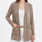 Open Front Cardigan with Front Pockets