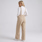 Maternity Corduroy Overall Jumpsuit with Adjustable Straps and Wide Leg Fit