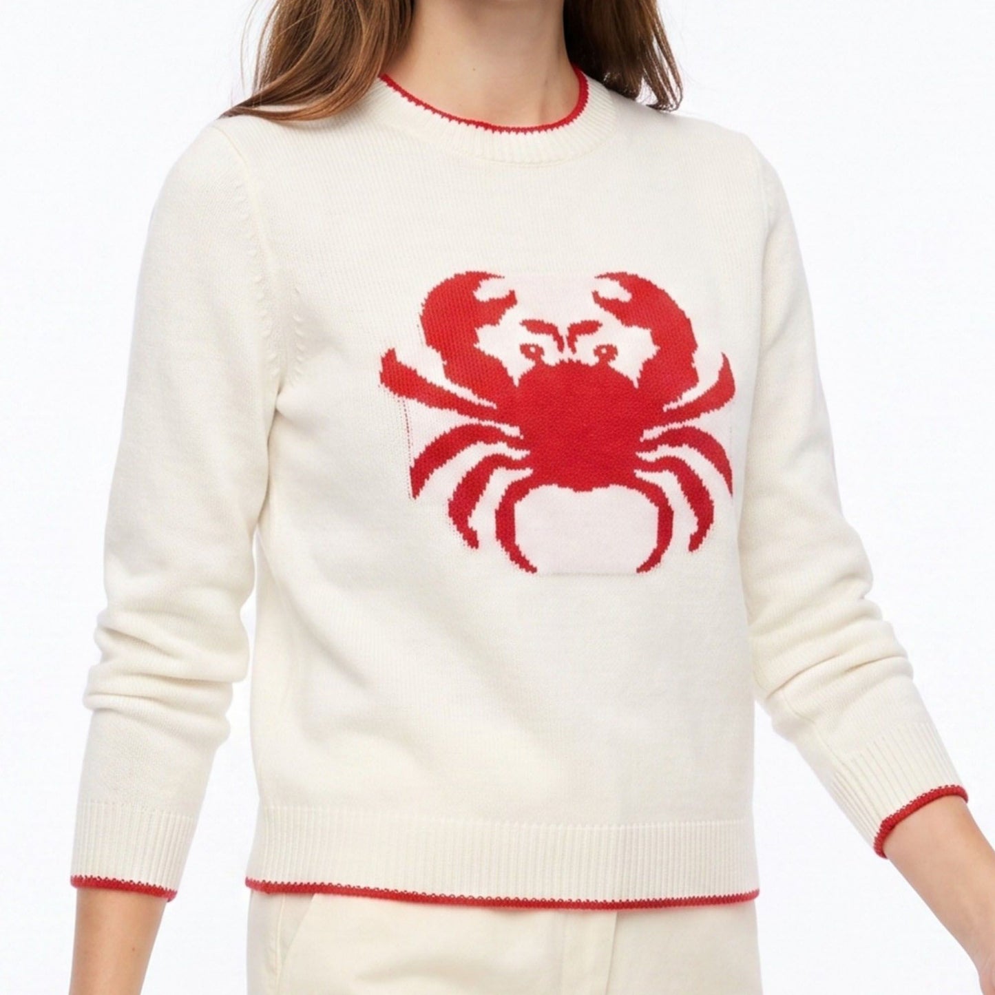 Graphic Crewneck Long Sleeve Sweater