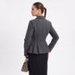 Double Breasted Peplum Blazer with Notched Lapels