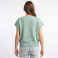 Floral Applique Short Sleeve Knit Sweater