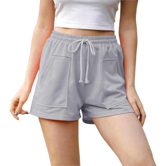 Drawstring Elastic Waist Pockets Lounge Pants