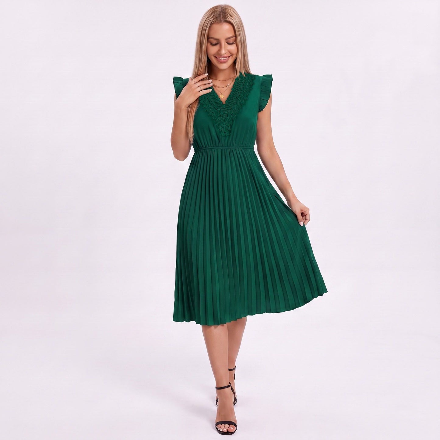 Two-Piece Spaghetti Strap Tank and Wide-Leg Pant Set
