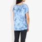 Short Sleeve Tie-Dye Top with Cut-Out Shoulder