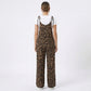 Maternity Leopard Print Wide Leg Jumpsuit with Tie Shoulder Straps and Layered Tee Look