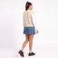 Striped Mock Neck Sleeveless Knit Sweater Vest