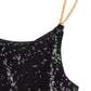 Strap Sequin Metal Chain Shiny Camisole Tank Top