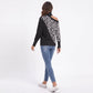 Leopard Print Cold Shoulder Turtleneck Sweater