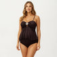 Maternity Tankini Swimsuit with Seashell Accent and Adjustable Straps