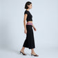 Contrast Foldover Waistband Leopard Print Cropped Trousers