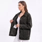 Oversized Denim Jacket Button Front Long Sleeve Casual Jean Shacket With Pockets