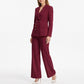 Double Breasted Blazer and Straight Leg Pants Two Piece Suit Set