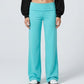 Foldover Waistband Wide-Leg Lounge Trousers