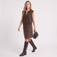 Sleeveless Full Zip Knit Sweater Vest