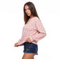 Leopard Print Crew Neck Long Sleeve Pullover Sweatshirt