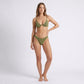 Ribbed Underwire Bikini Set with Adjustable Straps and High Cut Bottom