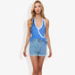 Halter Neck Knit Tank Top with Side Tie