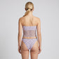 Polka Dot 2-Piece Tankini Swimsuit Set with Adjustable Halter Strap Bow Detail Ruched Bust and Mid Rise Bottom