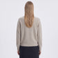 Mock Neck Zip-Front Knit Cardigan Sweater