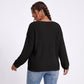 Plus Size Scoop Neck Relaxed Fit Knit Sweater