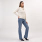Ribbed Wide Collar Zip-Front Cardigan Sweater
