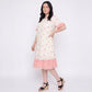 Short Sleeve Floral Midi Nightgown Ruffle Trim Relaxed Sleep Dress