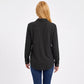 Textured Button Front Long Sleeve Shirt with Chest Pocket