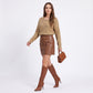 Long Sleeve V Neck Knit Pullover Sweater with Button Detail