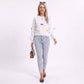 Colorful Bow Crew Neck Long Sleeve Knit Sweater