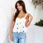 Swiss Dot Babydoll Top with Ruffle Straps