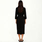 Long Lightweight Robe with Shawl Collar Tie Waist Belt Front Pockets Soft Knit Robe