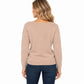 V Neck Relaxed Loose Long Sleeve Casual Knit Pullover Sweater