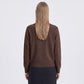 Mock Neck Zip-Front Knit Cardigan Sweater