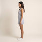 Gingham Romper Sleeveless Lace Trim Fit and Flare Lightweight Casual One Piece