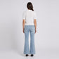 Pointelle Knit Polo Shirt Short Sleeve V-Neck Diamond Pattern Top