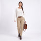 Relaxed Drop Shoulder Crew Neck Long Sleeve Knit Sweater