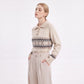 Fair Isle Collared Henley Pullover Sweater