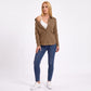 Textured Button Front Long Sleeve Shirt with Chest Pocket