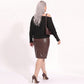Plus Size Boat Neck Dolman Sleeve Pullover Sweater