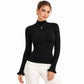 Mock Neck Ribbed Knit Long Sleeve Slim Fit Pullover Sweater